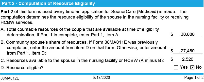 computation of resource eligibility