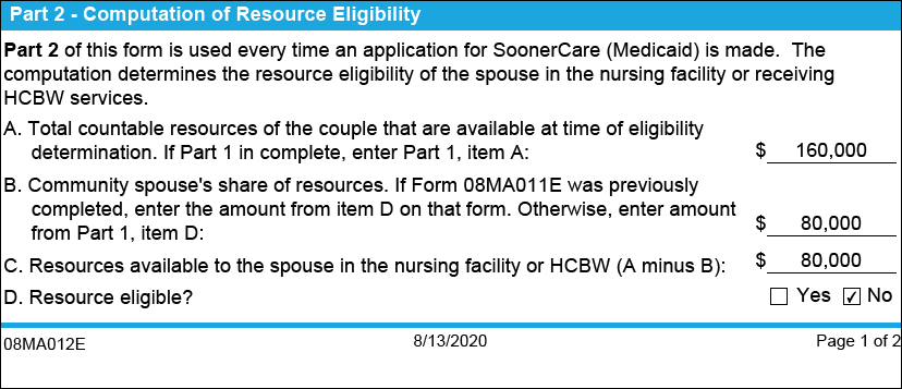 computation of resource eligibility