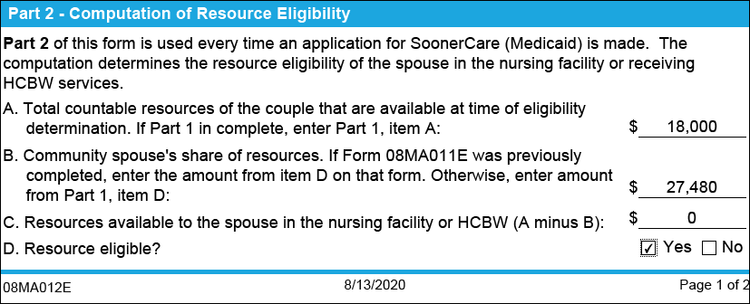 computation of resource eligibility